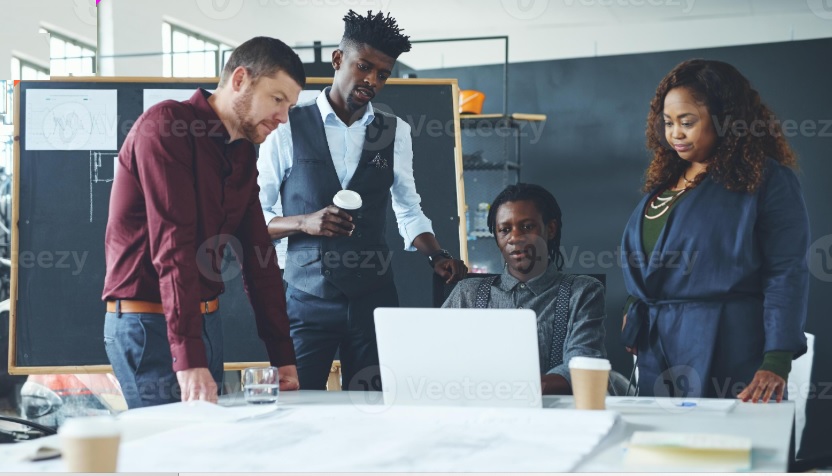 Engineering team at a site plan